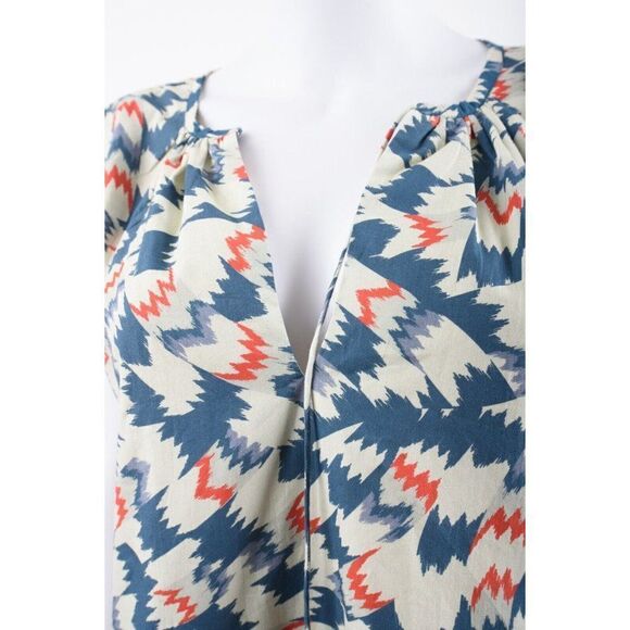 Chufy Womens Sicily Blue Mini Dress M-L MultiColor Poplin Cotton No Belt - Picture 4 of 6